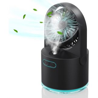 Priročni ventilator za hlajenje s funkcijo pršenja