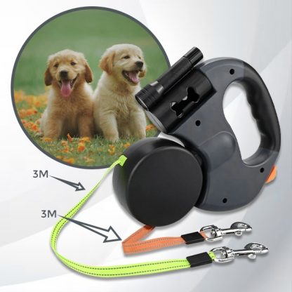 Dvojni povodec za pse - FlexiPaws