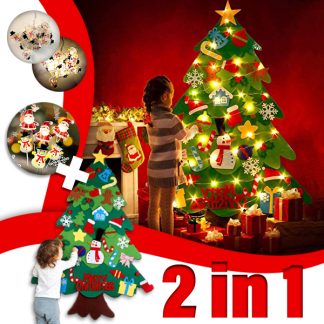 Božična jelka iz filca  + praznične lučke GRATIS